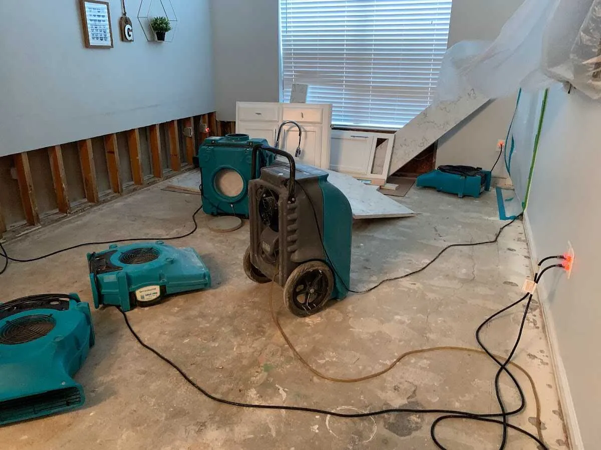 Dehumidifier in flood-cut room for Water Extraction & Removal in Huntington Beach